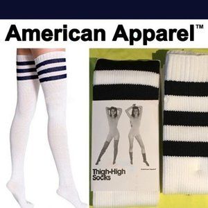 American Apparel Thigh-Hi Socks MAROON PAIR ONLY